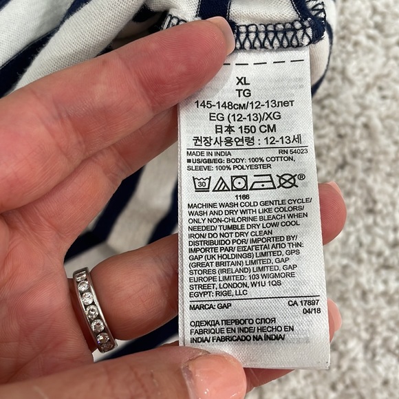 Gap Kids striped t-shirt with flutter sleeves - Picture 4 of 4